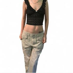 Vintage Lauren Ralph Lauren cargo Casual Cotton pants Tan woman’s 8